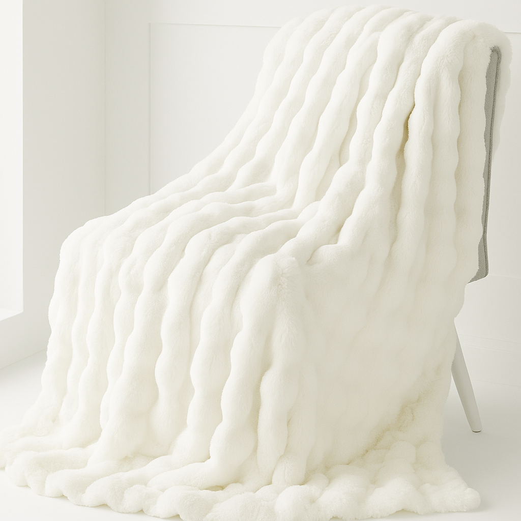 Dreame Double-Layer Large Rabbit Fur Blanket - Thickened, Soft, and Comfortable for Summer Office Use and Double Bed Sheets, Providing a Cozy Experience