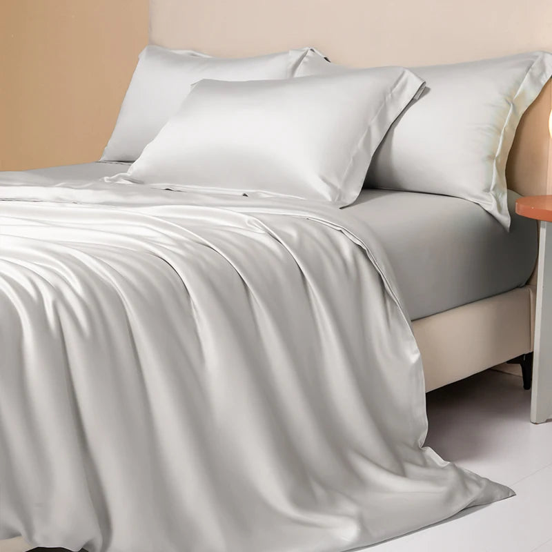 Luxury 100% Egyptian Cotton Bed Sheet Set - 4/6 Piece Collection with Elastic Fitted Sheet, Flat Sheets, and Pillowcases for Ultimate Comfort