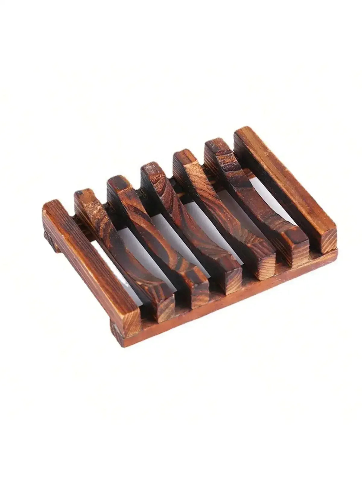 Natural Bamboo Soap Dish Holder - Mildew-Resistant Wooden Tray for Bathroom and Washroom Use