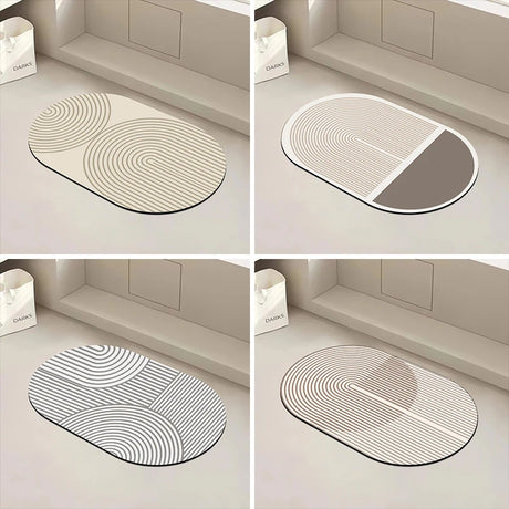 Ultra-Absorbent Diatomite Kitchen Floor Mat - Soft, Washable, Anti-Slip Bathroom Entrance Rug