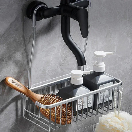 Aluminium Bathroom Shelf - No Drill Shower Storage Organizer for Shampoo and Accessories