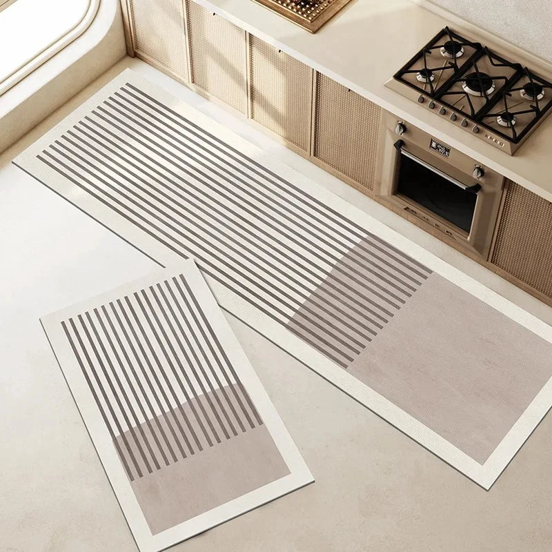 Ultra-Absorbent Diatomite Kitchen Floor Mat - Soft, Washable, Anti-Slip Bathroom Entrance Rug