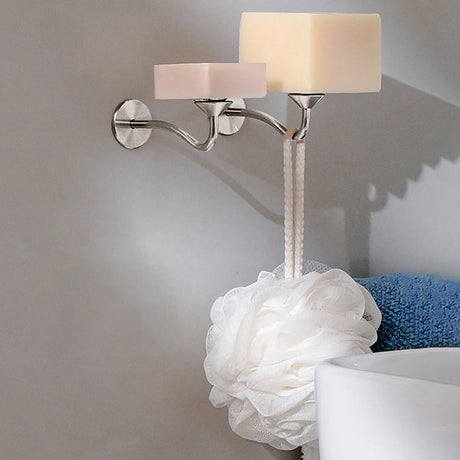 Stainless Steel Magnetic Soap Rack - Wall-Mounted, Multi-Functional with Self-Drainage for Bathroom, Kitchen, and Shower Room