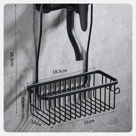 Aluminium Bathroom Shelf - No Drill Shower Storage Organizer for Shampoo and Accessories