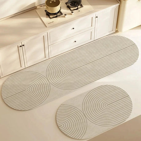 Ultra-Absorbent Diatomite Kitchen Floor Mat - Soft, Washable, Anti-Slip Bathroom Entrance Rug