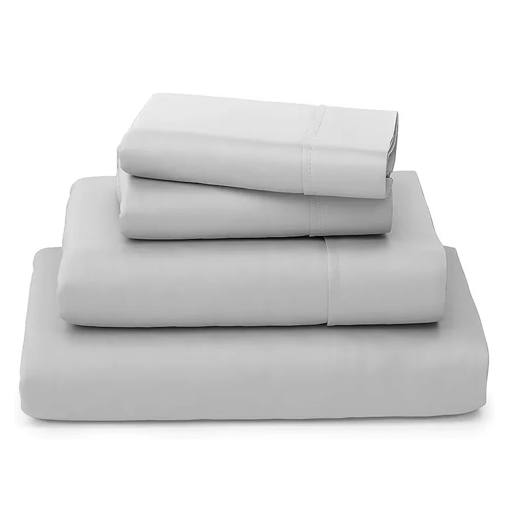 Luxury 100% Egyptian Cotton Bed Sheet Set - 4/6 Piece Collection with Elastic Fitted Sheet, Flat Sheets, and Pillowcases for Ultimate Comfort