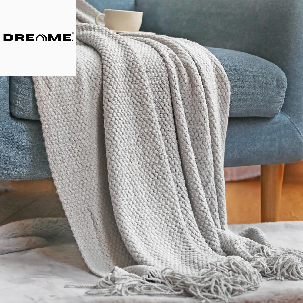 Pineapple Knit Lightweight Throw Blanket for Office and Summer Use