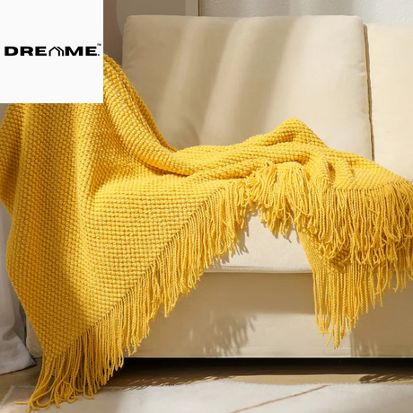 Pineapple Knit Lightweight Throw Blanket for Office and Summer Use