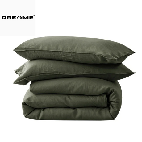 Lyocell Bamboo Fiber Duvet Cover Set - Luxury Solid Summer Cooling Bedding Set (No Sheet), Includes Single Quilt Cover and Pillowcases - 3 Pieces