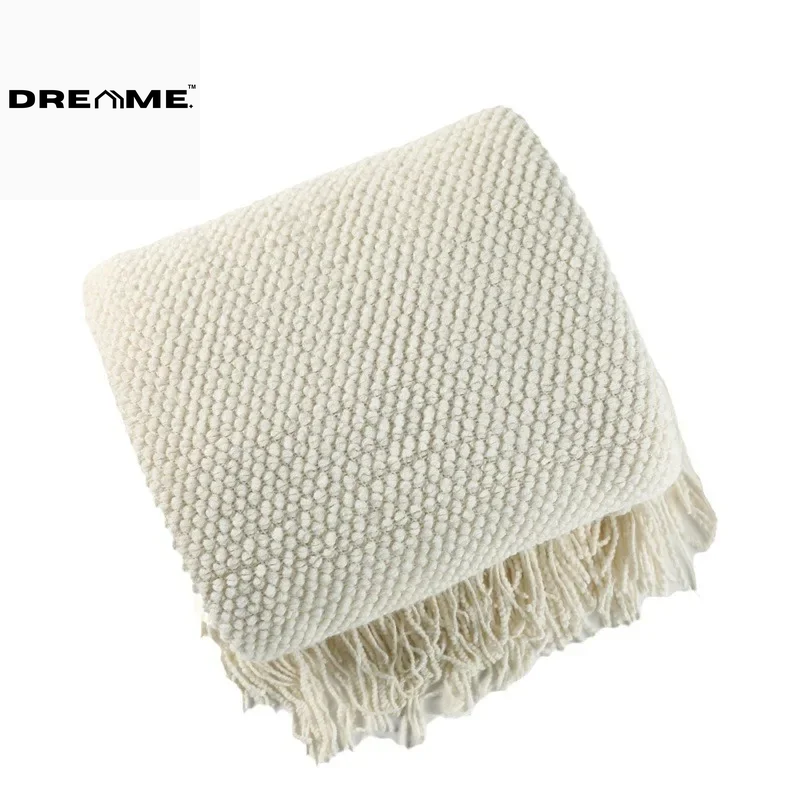 Pineapple Knit Lightweight Throw Blanket for Office and Summer Use