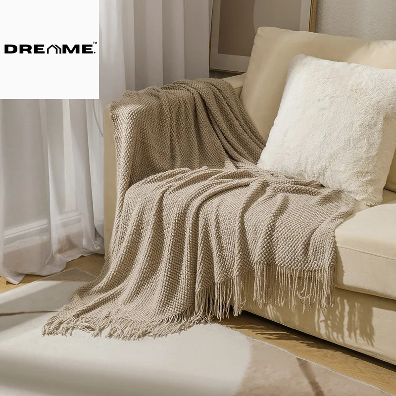 Pineapple Knit Lightweight Throw Blanket for Office and Summer Use