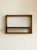 Black Wooden Floating Wall Shelf Square Plant Flower Pot Tray Display Stands Boho Home Decor Shelf for Bedroom Living Room Gifts