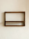 Black Wooden Floating Wall Shelf Square Plant Flower Pot Tray Display Stands Boho Home Decor Shelf for Bedroom Living Room Gifts