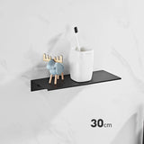 Aluminum Floating Shelves for Bathroom and Kitchen Storage - Wall-Mounted Organizer in 30/40/50CM Sizes