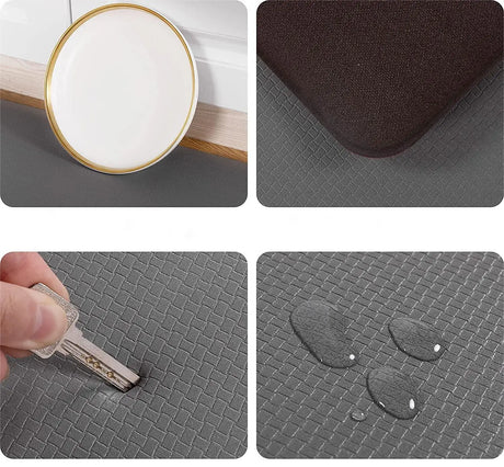 Professional Anti-Fatigue Standing Mat with Waterproof PVC and Non-Slip Design for Kitchen Use