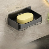 Wall-Mounted Soap and Sponge Holder with Double Drainage - Free-Punching Bathroom Organizer