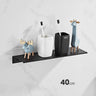 Aluminum Floating Shelves for Bathroom and Kitchen Storage - Wall-Mounted Organizer in 30/40/50CM Sizes