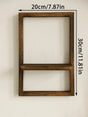 Black Wooden Floating Wall Shelf Square Plant Flower Pot Tray Display Stands Boho Home Decor Shelf for Bedroom Living Room Gifts