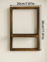 Black Wooden Floating Wall Shelf Square Plant Flower Pot Tray Display Stands Boho Home Decor Shelf for Bedroom Living Room Gifts