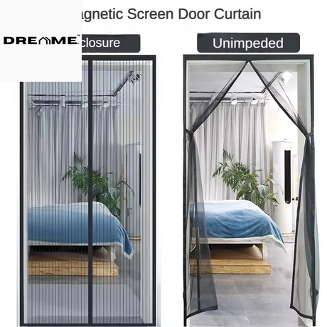 Magnetic Mosquito Net Curtains for Windows and Doors - Automatic Closing Fly Screen for Enhanced Household Ventilation